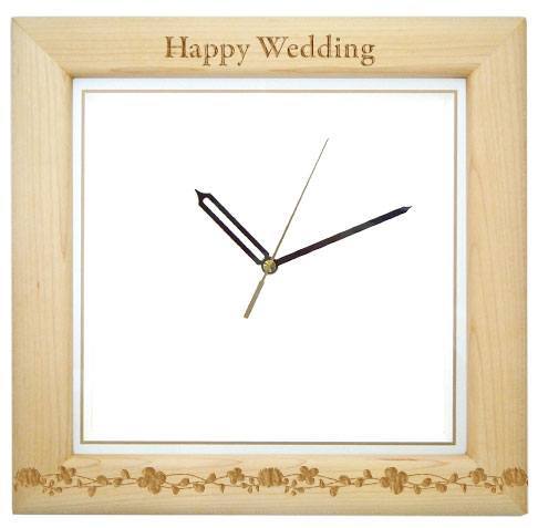【柄結び】基本サイズ・メイプル木枠＜幸せの続き＞＜結婚式両親のプレゼント・披露宴の記念品・贈り物に人気の『しあわせの時計』＞