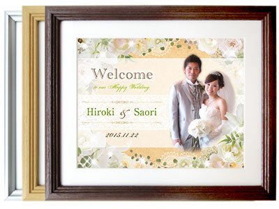 【オプション】ウェルカムボード＜結婚式両親のプレゼント・披露宴の記念品・贈り物に人気の『しあわせの時計』＞